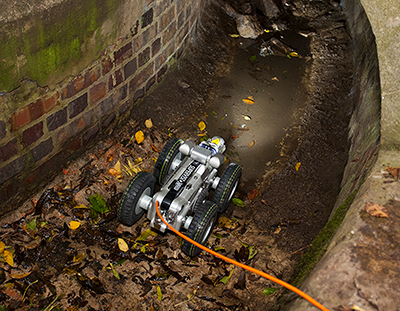 CCTV Drain Inspections: Camera Assessing Underground Pipe